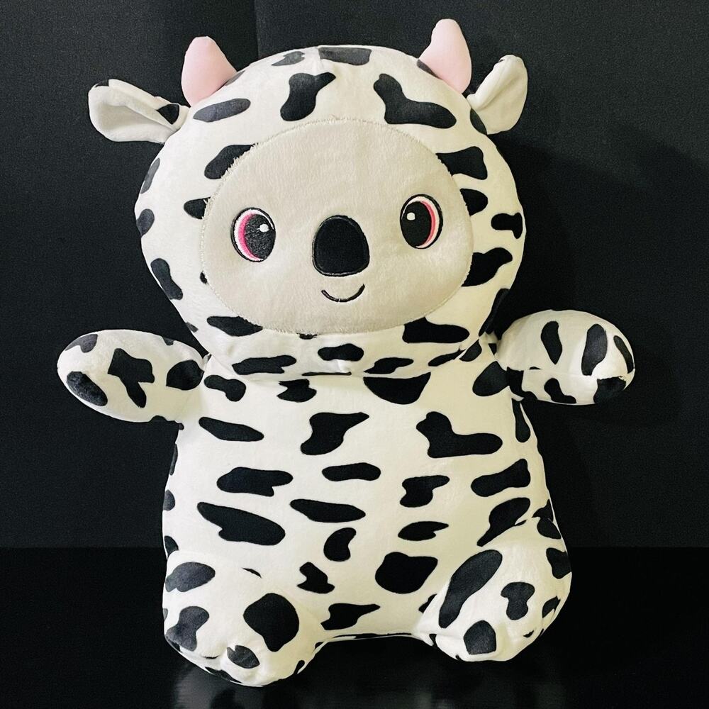 Toy Box White Black Cow Plush Stuffed Animal Toy Small Spotted Soft Cute Cuddly